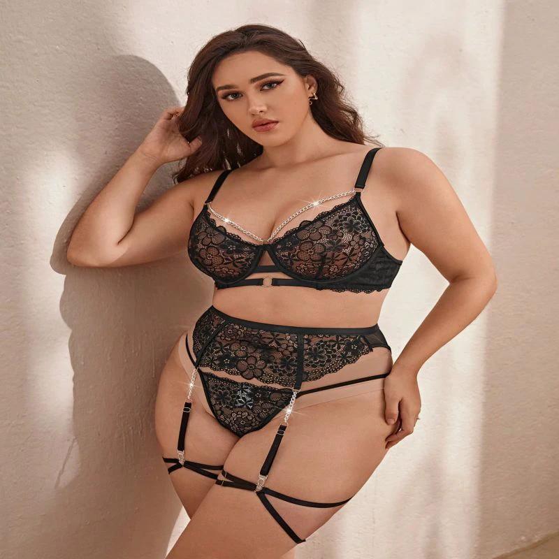 Plus Size Suit Lace Underwear by GJG Denim