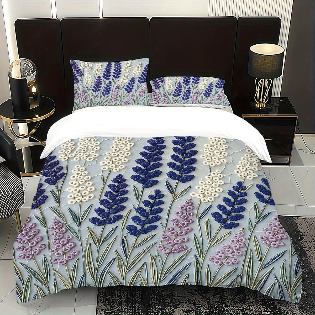Print Duvet Cover 3 piece Set by GJG Denim