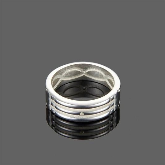 Simple And Fashionable Silver Gold Festive Ring For Men by GJG Denim