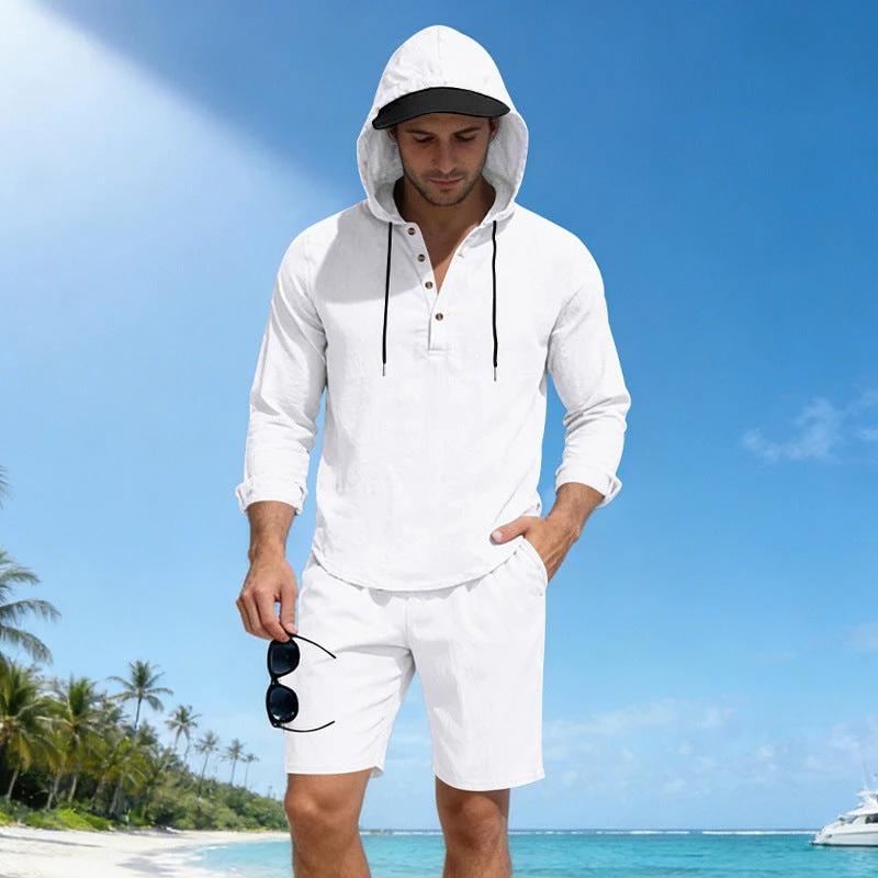 Lightweight Breathable Loose-fit Linen Men's Suit by GJG Denim