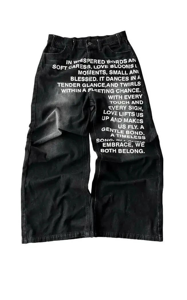 Men's Casual Loose Wide-leg Straight Pants by GJG Denim