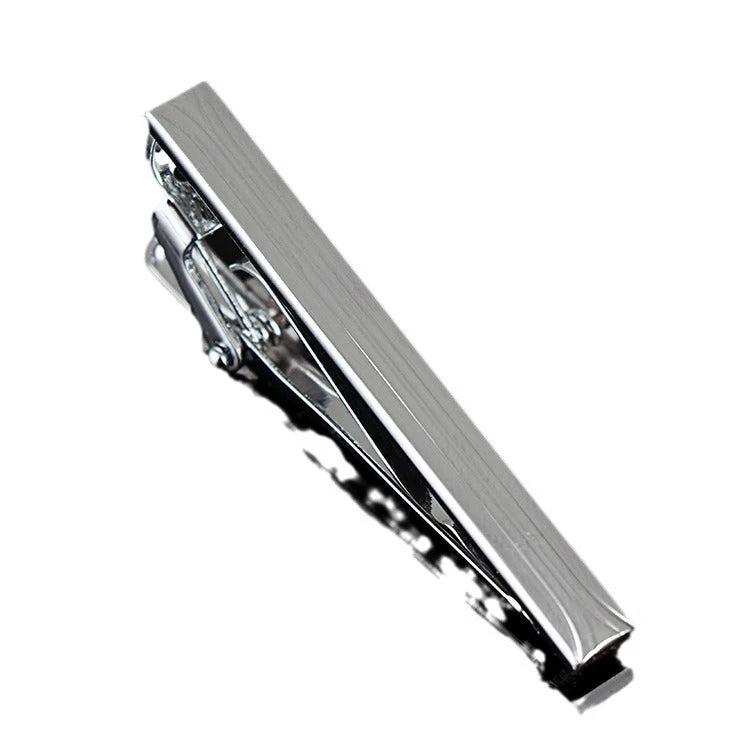 Men's Business Silver Simple Fashion Short Tie Clip by GJG Denim
