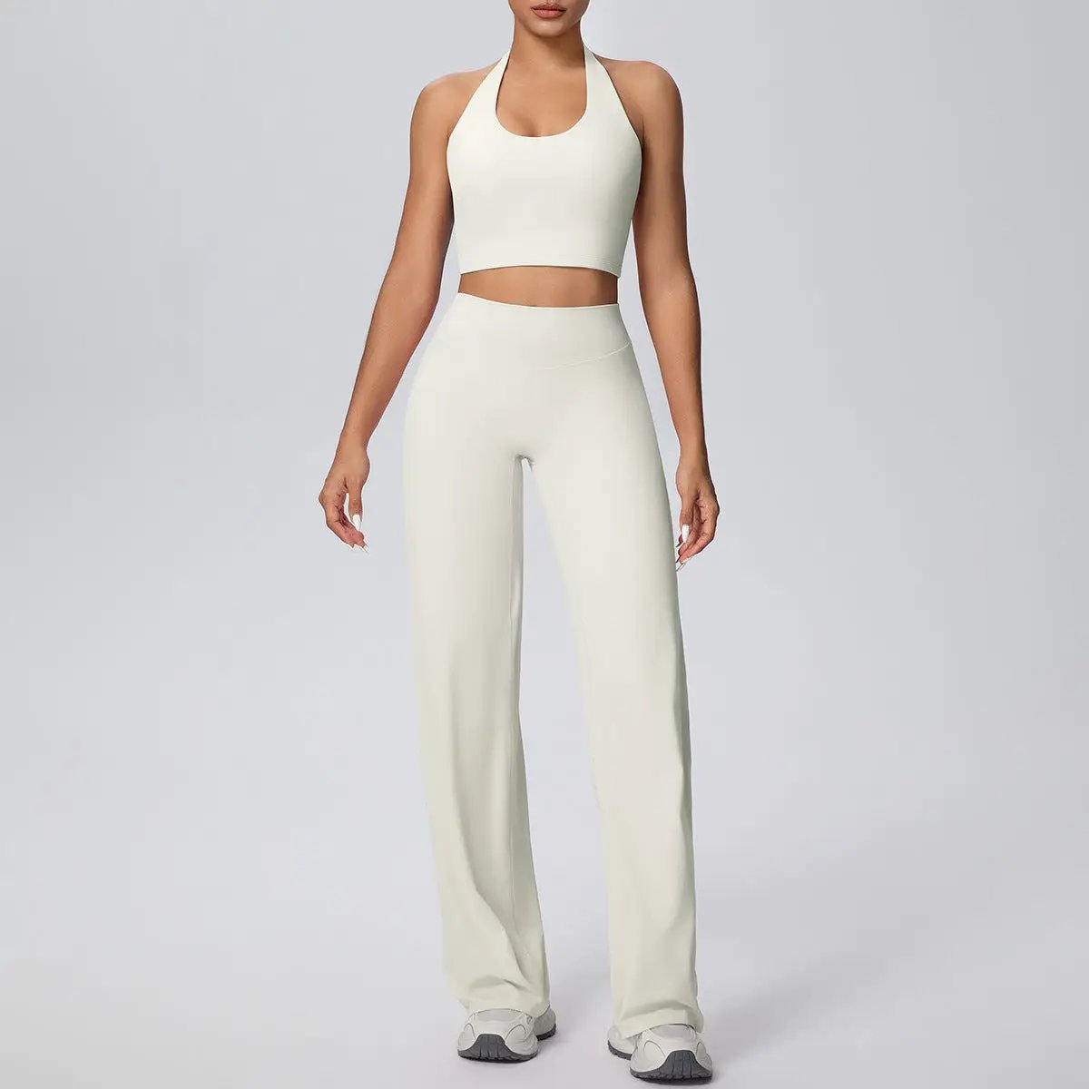 Women's Two-Piece Sports Running Fitness Outfit Set by GJG Denim