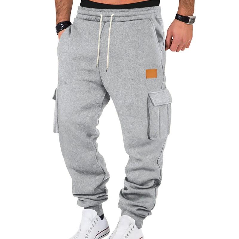 Men's Sports Multi-pocket Cargo Sweatpants by GJG Denim