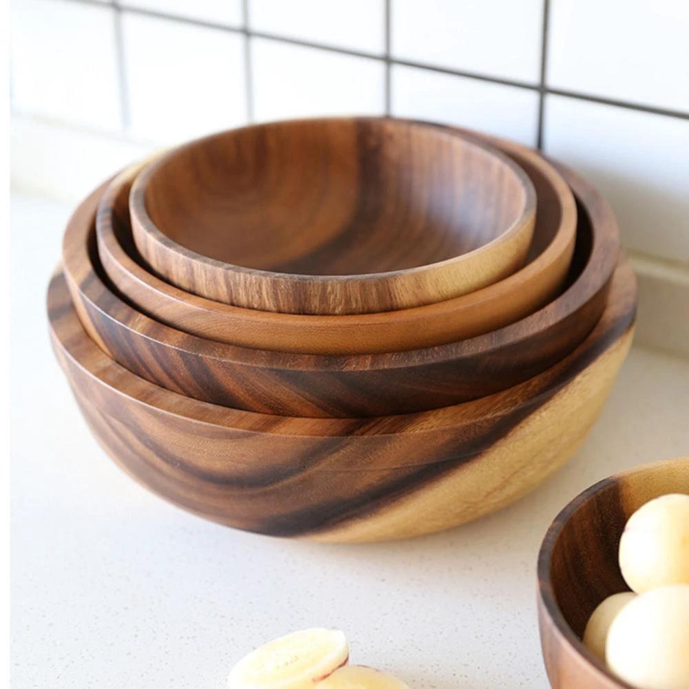 Natural Wooden Bowls For Kitchen by GJG Denim