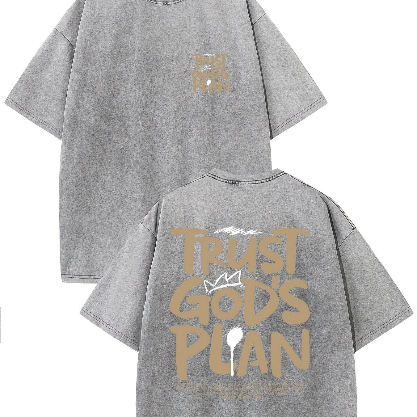 Retro Washed High Quality Cotton Pattern T-shirt by GJG Denim