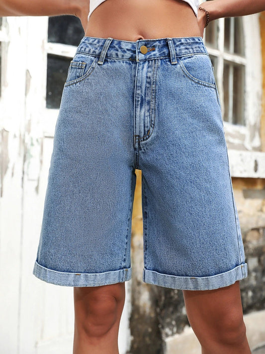 High Waist Denim Shorts by Lady Ros