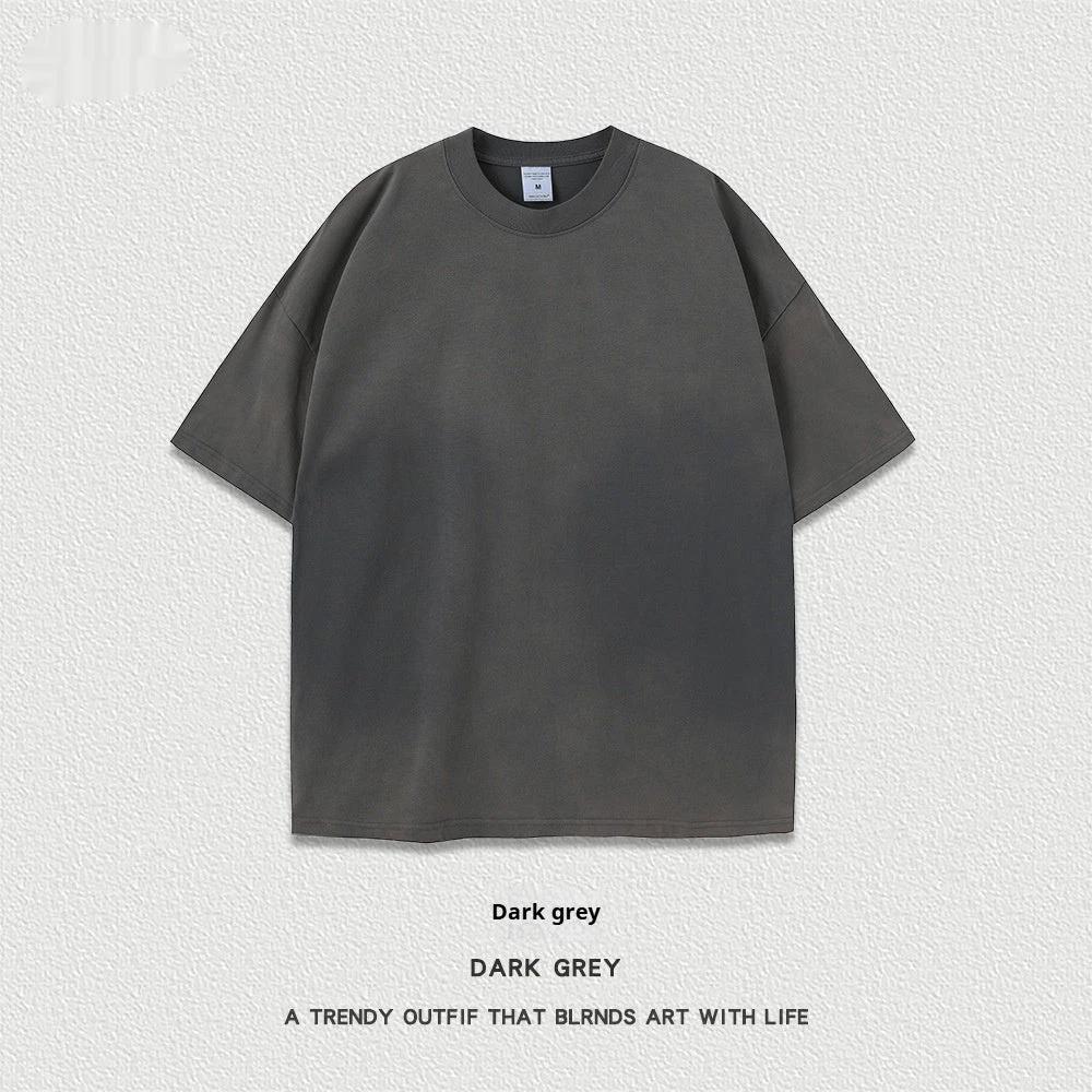 Retro Washed Short Sleeve Round Neck T-shirt by GJG Denim