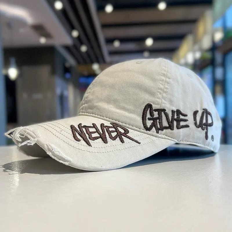 Men's "Never Give Up" Baseball Cap by GJG Denim