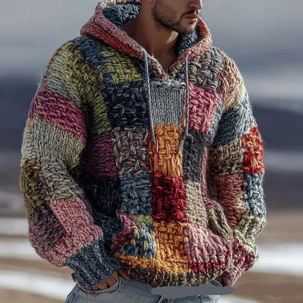Loose-fitting Hooded Sweater For Men by GJG Denim