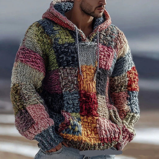 Loose-fitting Hooded Sweater For Men by GJG Denim