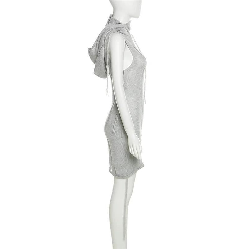 High Waist Tight Solid Color Hip Wrap Dress by GJG Denim