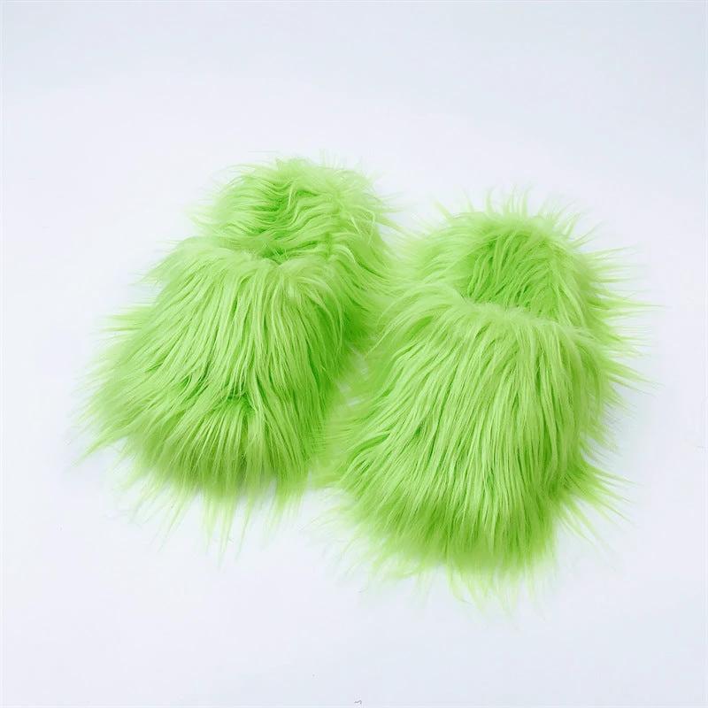 Home Slippers Sheep Long Hair Woolen Slipper by GJG Denim