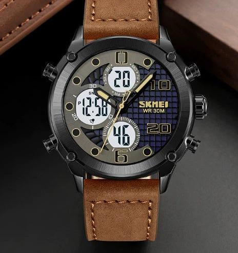 Outdoor Sports Men's Electronic Watch Dual Movement Multifunctional by GJG Denim