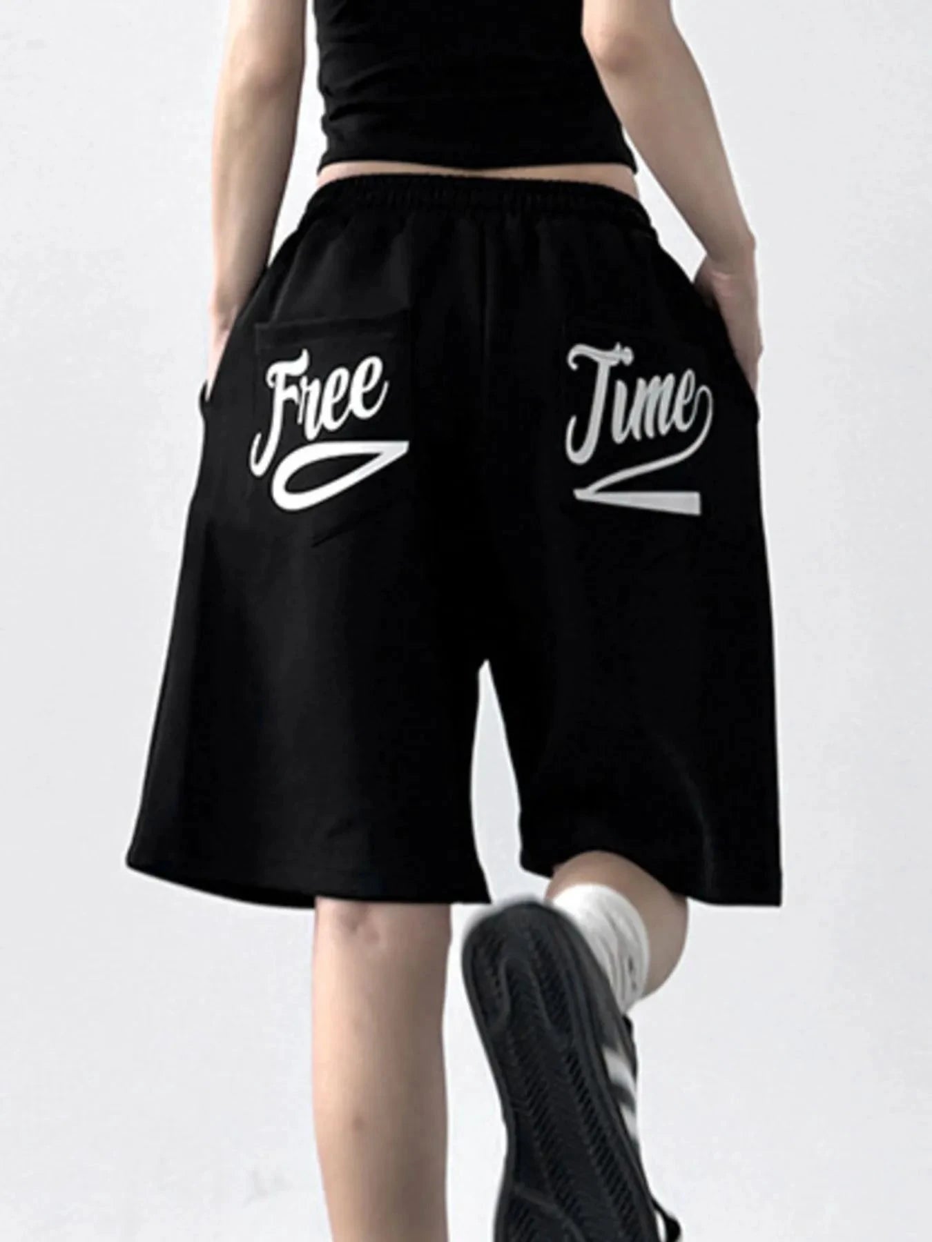 Drawstring Wide Leg Shorts by Lady Ros