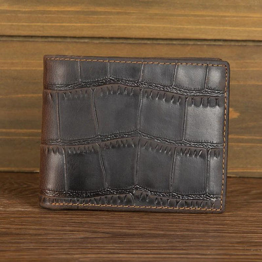 Horizontal First-layer Cowhide Wallet For Men by GJG Denim
