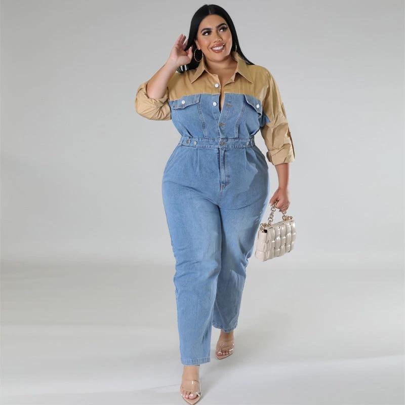 Plus Size Women's Long Jumpsuit by GJG Denim