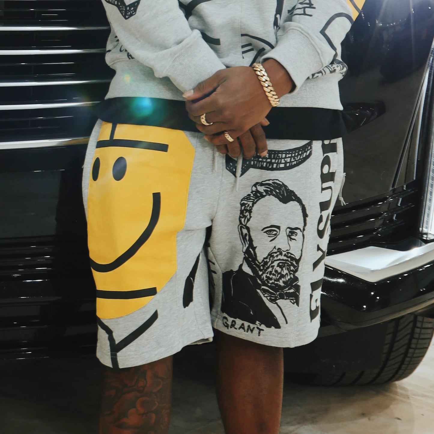 New Rich Sweatshorts (Heather Grey) by Fly Supply Co