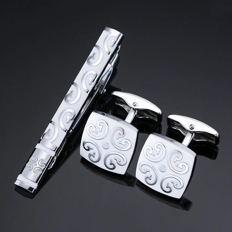 Men's Tie Clip and Cufflinks Set by GJG Denim