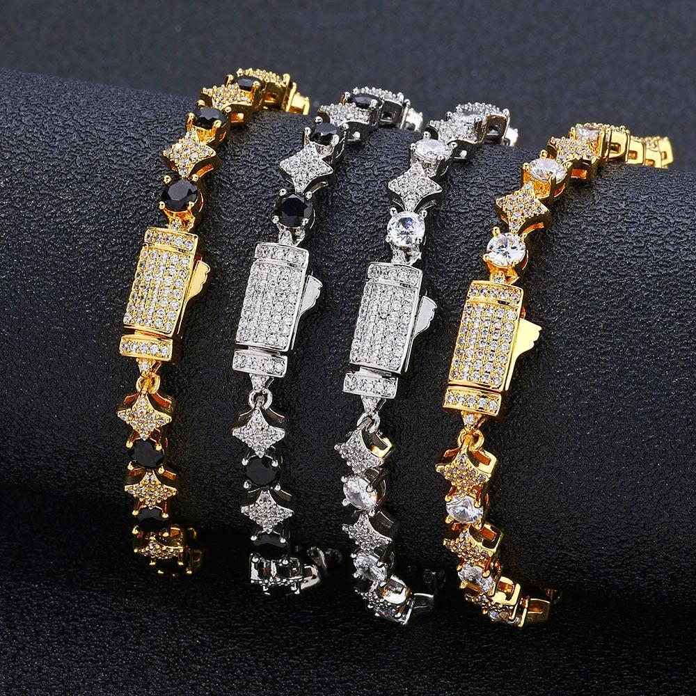 Men's Star Zircon Bracelet by GJG Denim