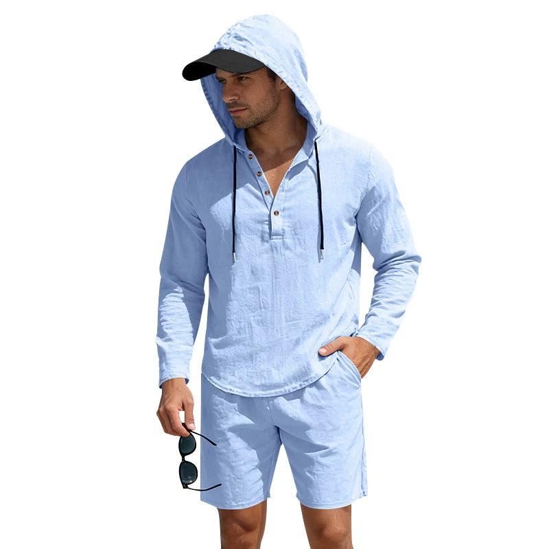 Lightweight Breathable Loose-fit Linen Men's Suit by GJG Denim