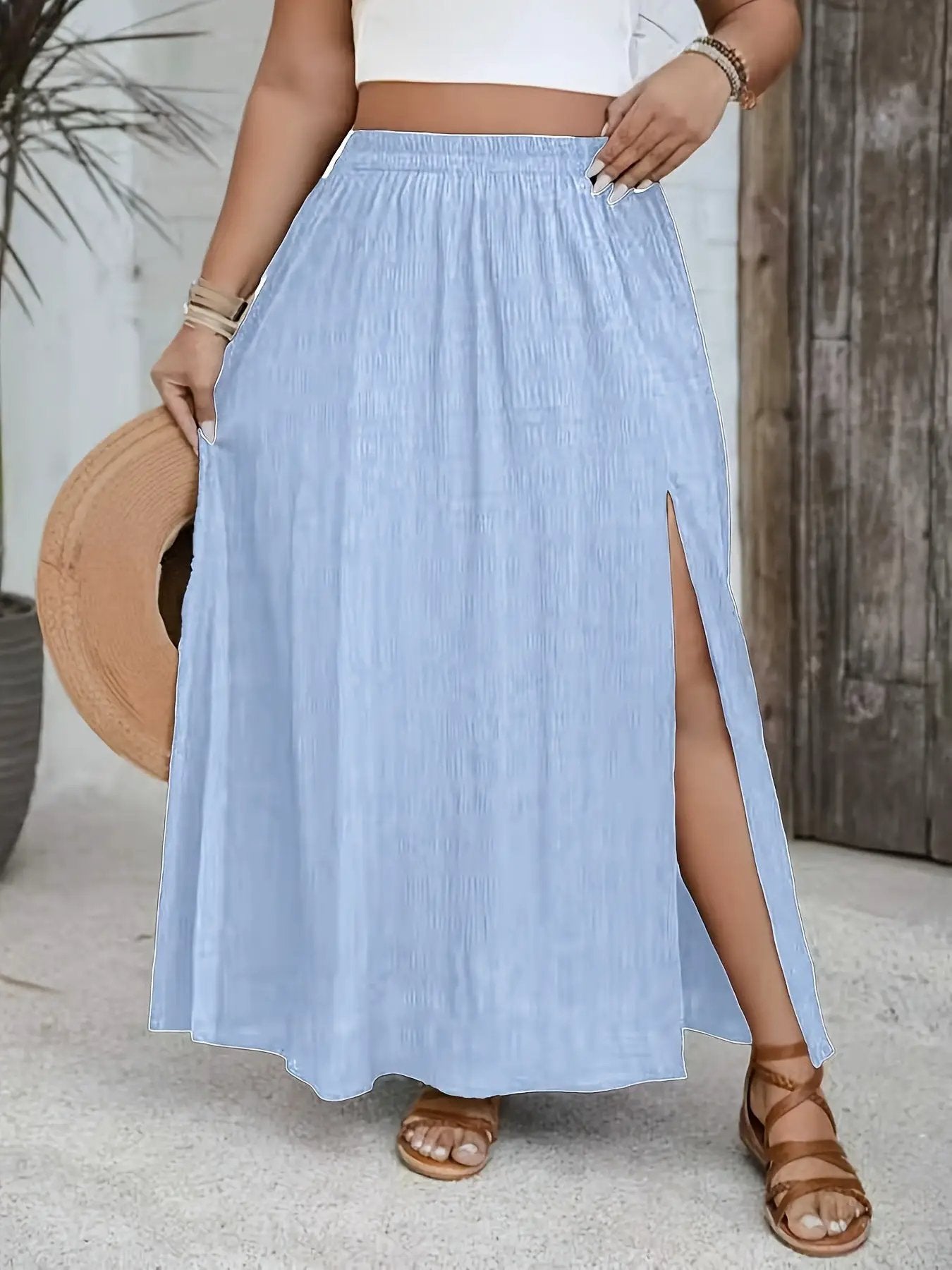 Holiday-style Versatile Casual Chic Elegant Womens Skirt by GJG Denim