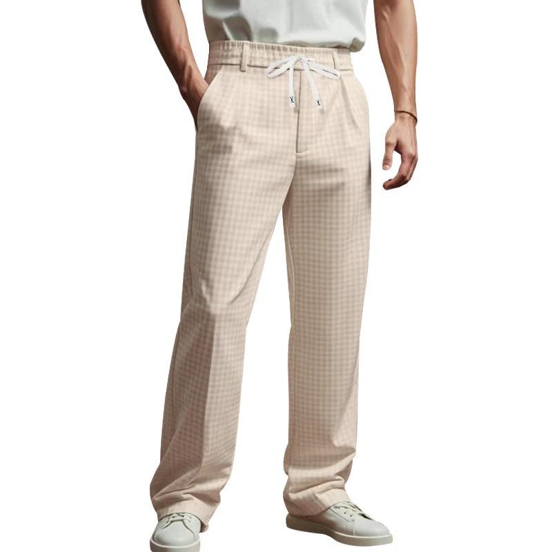 Men's Business Casual Loose Simplicity Pants by GJG Denim