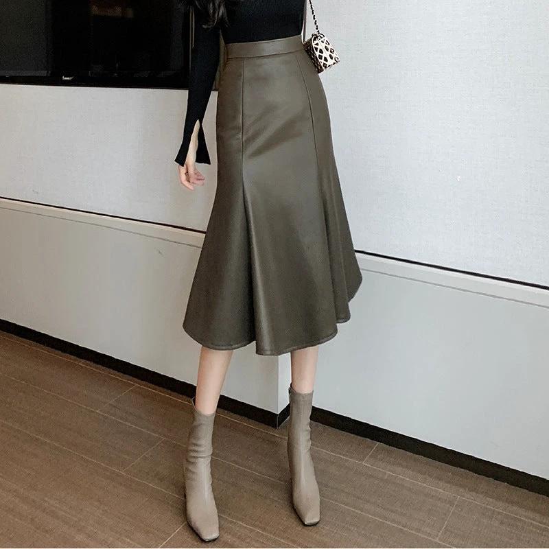 Fishtail Spandex Skirt For Women High Waist Petite Slimming by GJG Denim