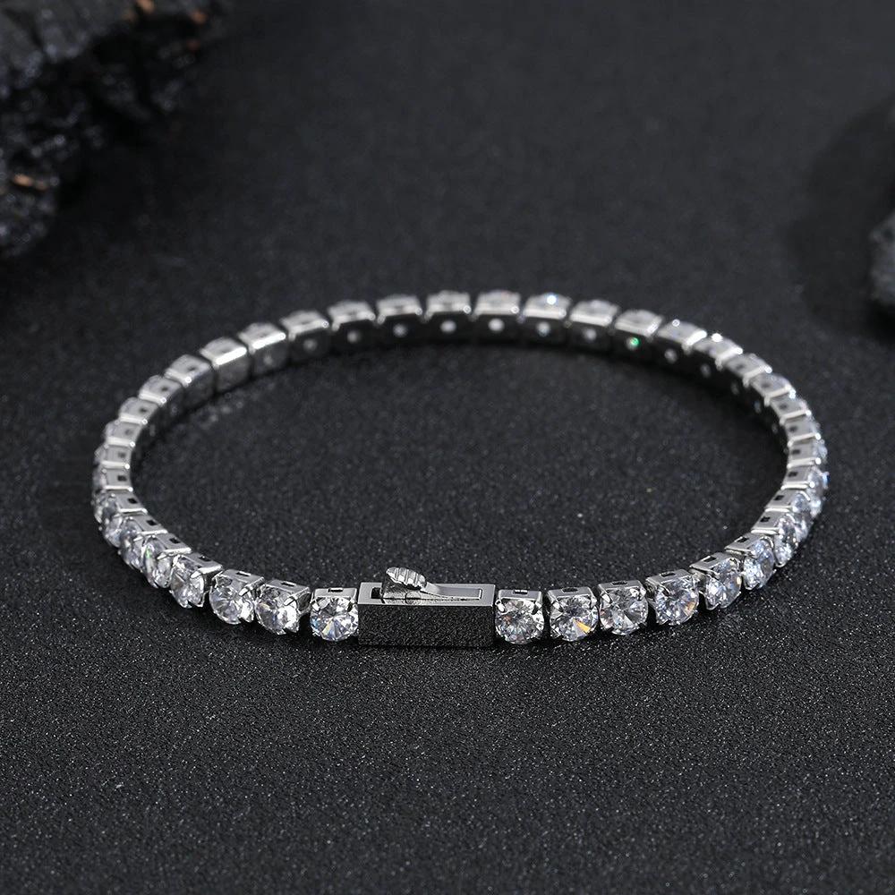 Spring-clasp Zircon Stainless Steel Men's Bracelet by GJG Denim