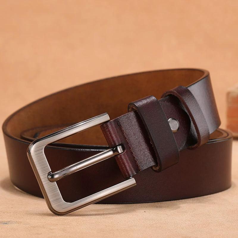 Men's Fashion Square Head Pin Buckle Casual Belts by GJG Denim