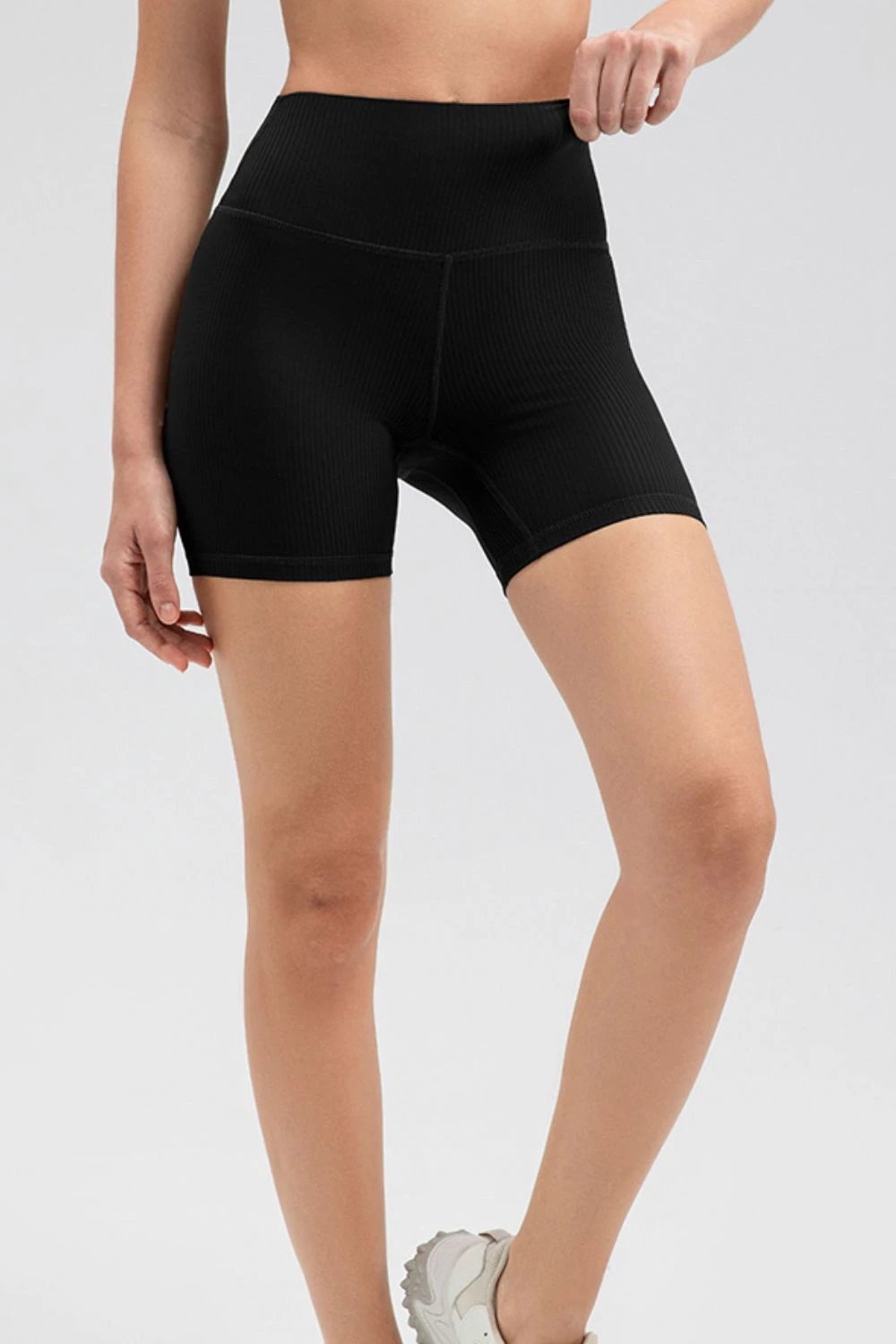 Wide Waistband Slim Fit Sports Shorts by Lady Ros