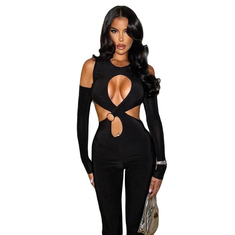 Women's cut-out patchwork bodysuit by GJG Denim