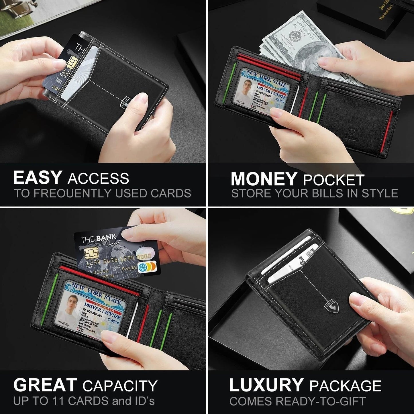 Men's Card Holder Portable Carbon Fiber by GJG Denim