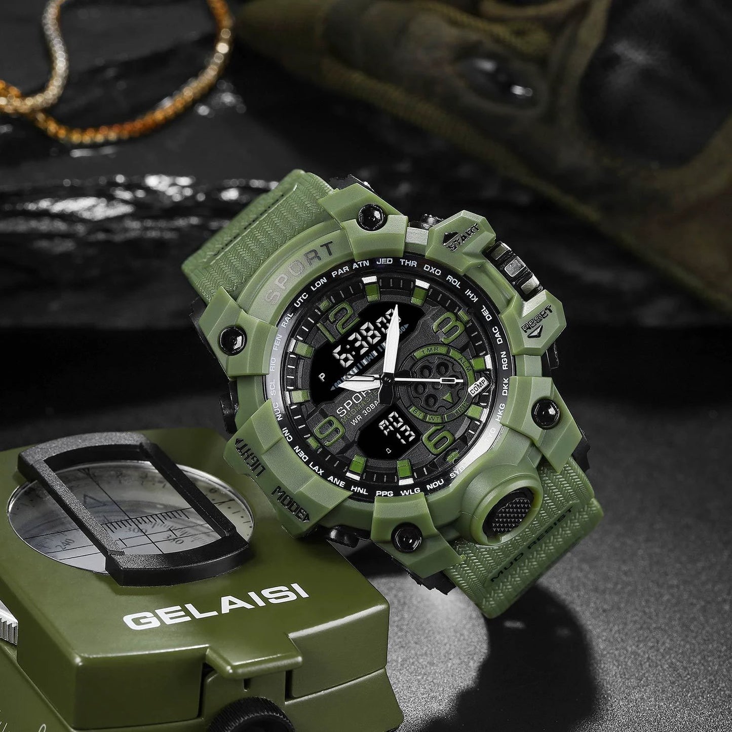 Men's Luminous Cross-border Electronic Watch by GJG Denim