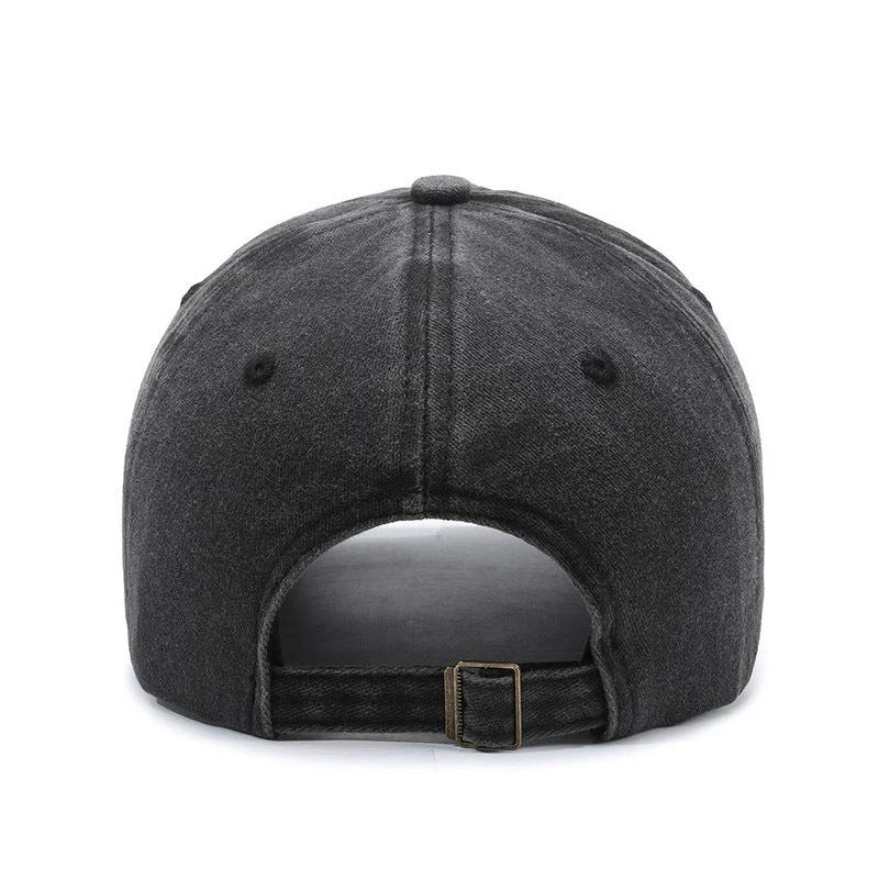Men's Retro Old Ripped Letter Embroidered Baseball Cap by GJG Denim