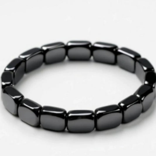 Natural Stone Crystal Hollow Bead Men's Bracelet by GJG Denim