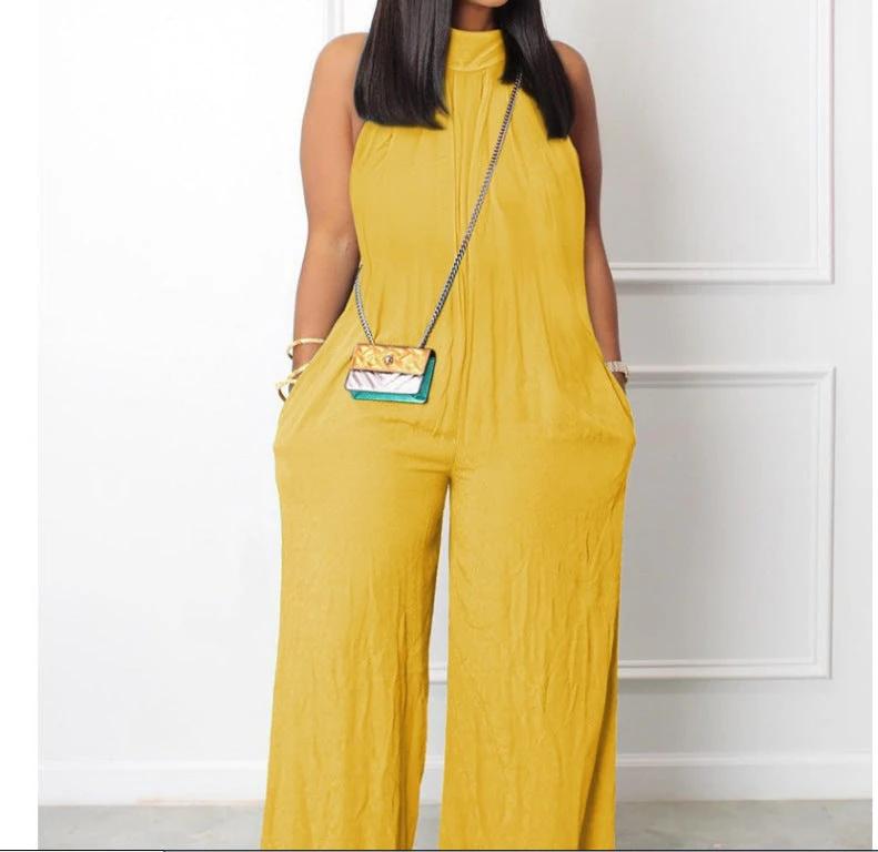 Wide-leg Sleeveless Jumpsuit by GJG Denim