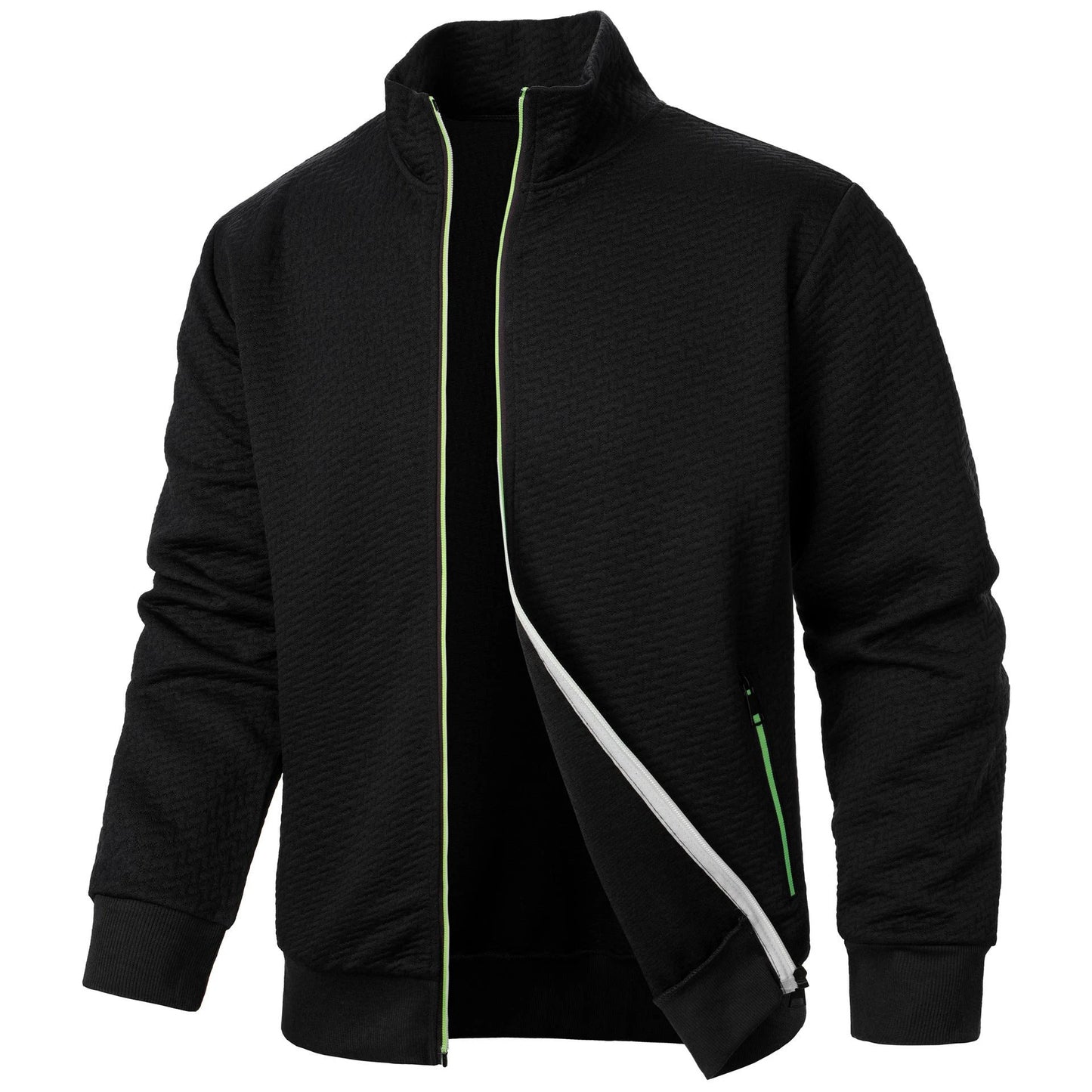 Men's Casual Jacquard Cardigan by GJG Denim