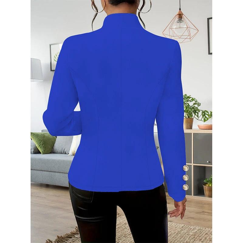 Women Casual Blazers Long Sleeve Business Outerwear Slim Fitting Single Breasted Jacket by GJG Denim