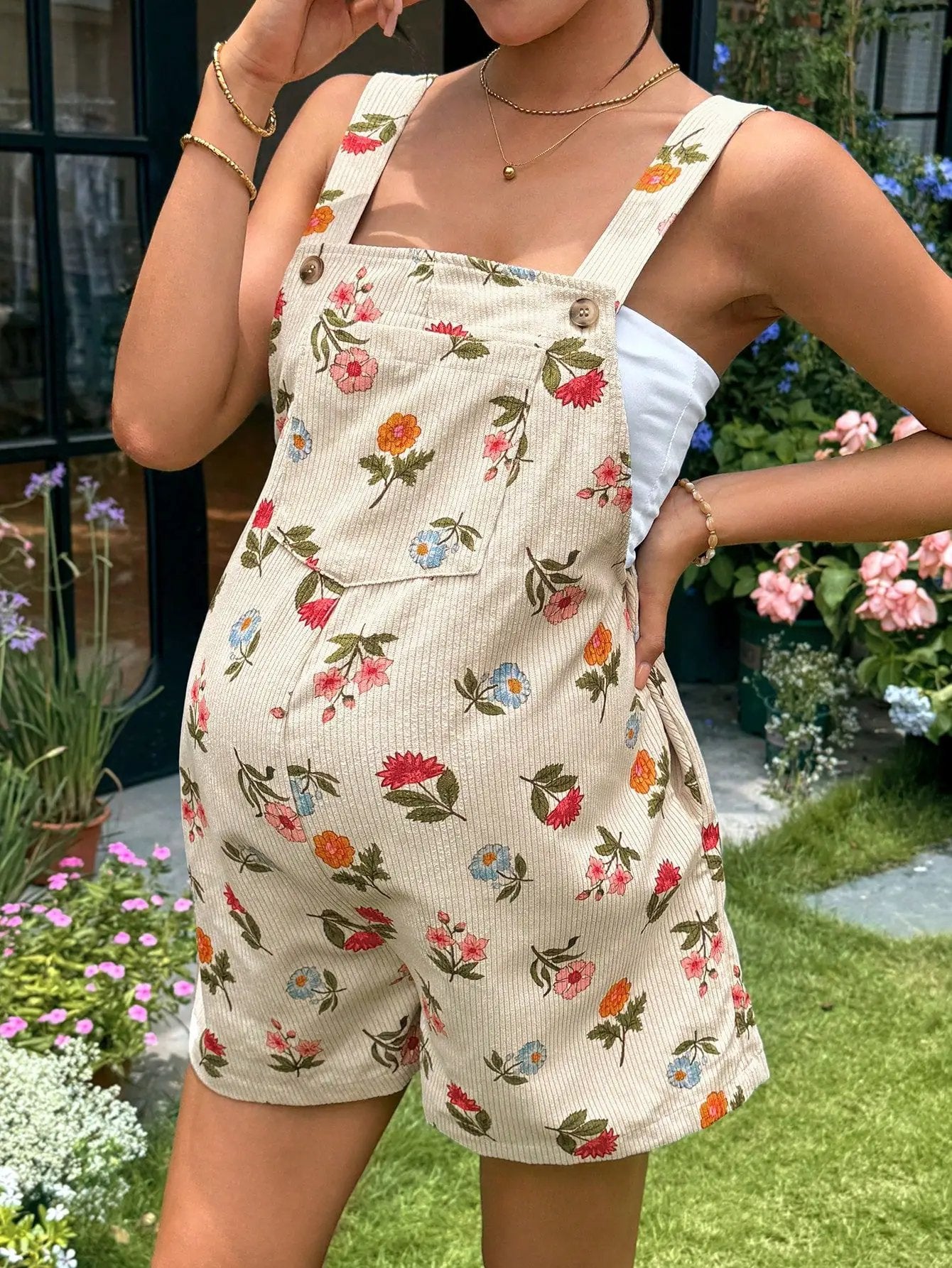New Style Casual Printed Maternity Jumpsuit by GJG Denim