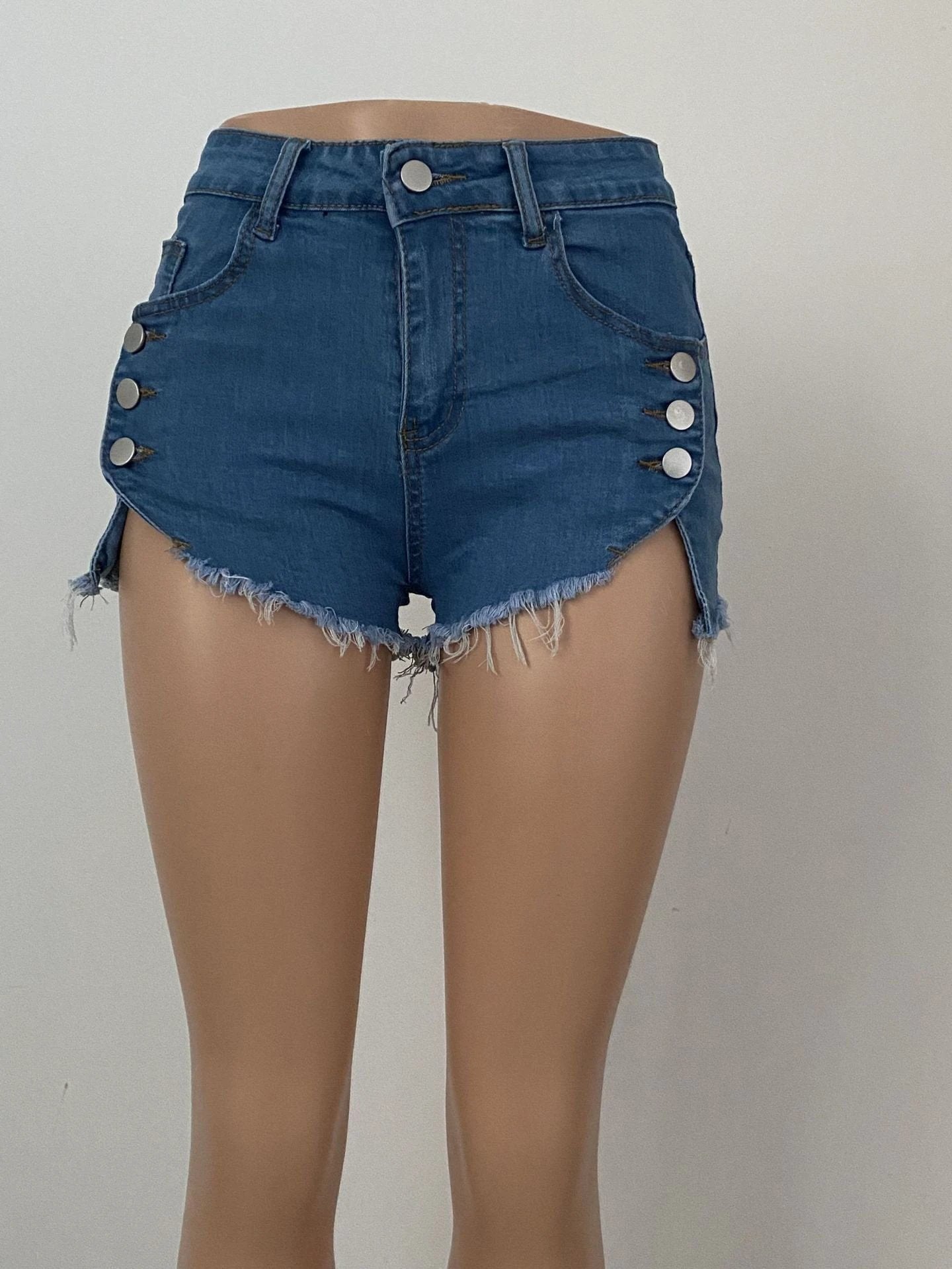 Ins Net Red Sexy Elastic Denim Shorts Women by GJG Denim