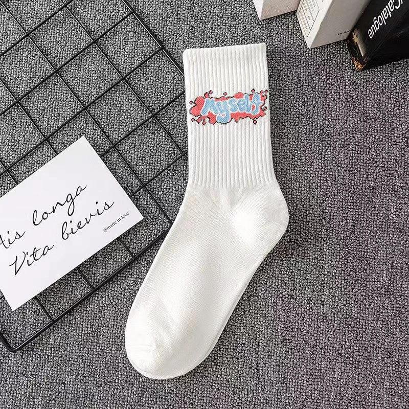 Cotton Men's Basketball Long Socks by GJG Denim