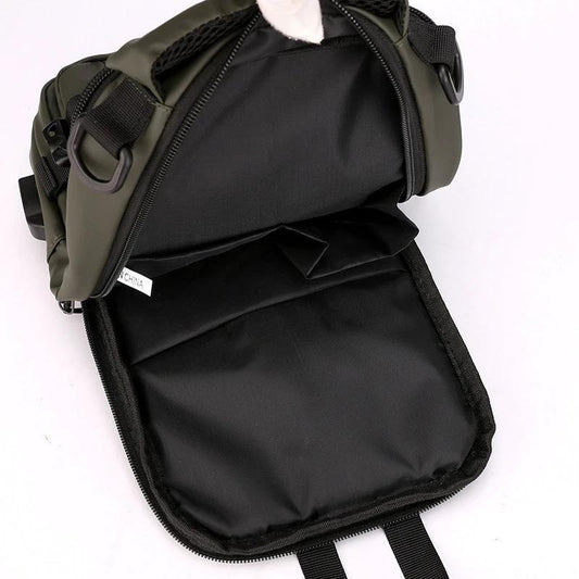 Men's Crossbody Multifunctional Backpack by GJG Denim