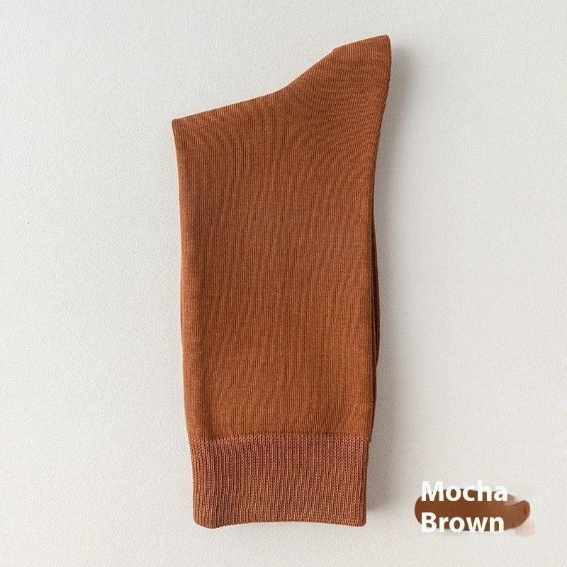 Men's Mid-calf Pure Cotton Business Socks by GJG Denim