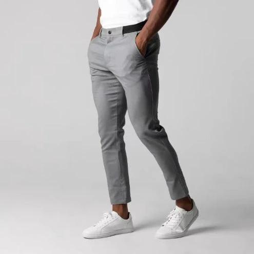 Men's Slim Business Casual Straight Pants by GJG Denim