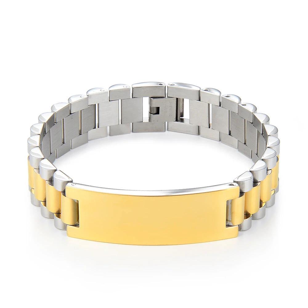 A Sleek Fashion Forward Alloy Bracelet For Men by GJG Denim