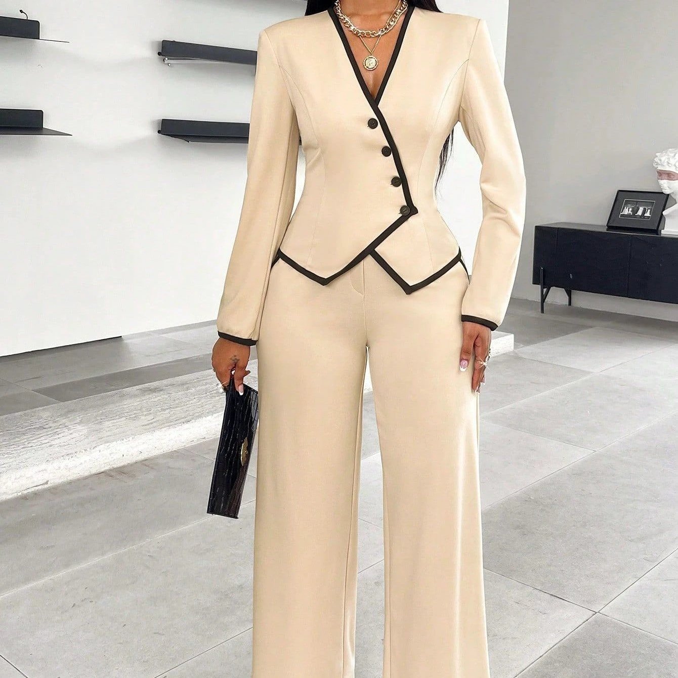 Single-breasted Pants Suit by GJG Denim