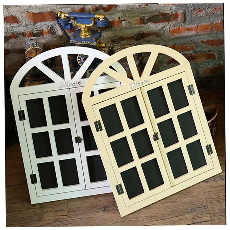 Wooden False Window Chalkboard Wall Decor by GJG Denim