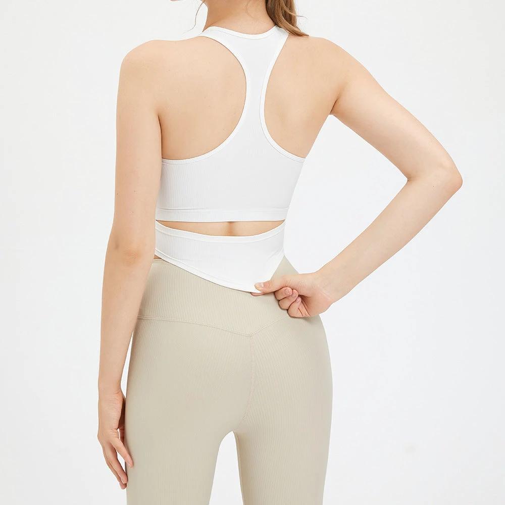 U-shaped Breathable Exercise Tank Top by GJG Denim