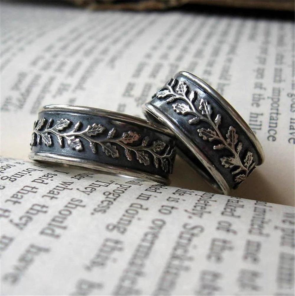 Retro Leaves Fashion Ring For Men by GJG Denim